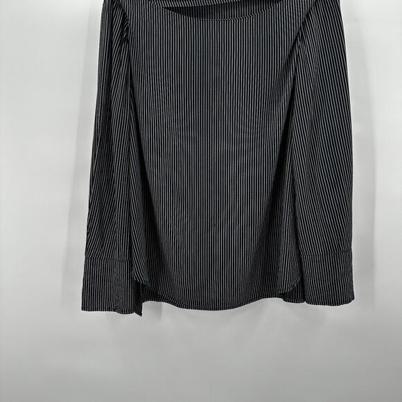 MM Lafleur Top Blouse Womens Large Blue Rampling Top Thin Stripe - Picture 4 of 12